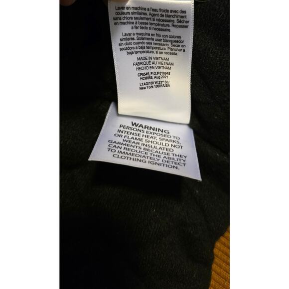 Carhartt Boys' Flannel-Lined Hooded Canvas Insulated Zip-Up Jacket Size L - Picture 6 of 9